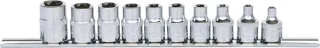 KS Tools 3/8" CHROMEplus Torx-E Stecknuss-Satz, 10-tlg - 918.3955