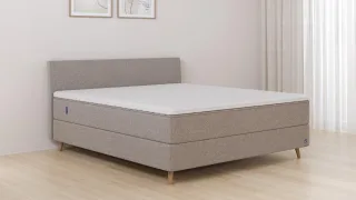 BRUNO Boxspringbett Premium 160x200cm in Glory Taupe | Matratzen-Härtegrad: Links H3 / Rechts H2 | mehrfach ausgezeichnet in Design & Qualität