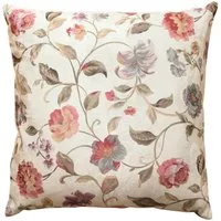 matches21 HOME & HOBBY Kissenbezüge Kissen-Bezug bunte Blumen auf Jaquard Stoff 50x50 cm Baumwolle-Mix, (1 Stück), Wohnzimmer Kissen-Hülle als Deko-Kissen Zier-Kissen Sofa-Kissen