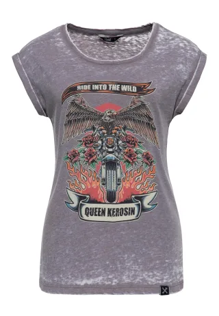 Queen Kerosin Damen T-Shirt Ride Into The Wild
