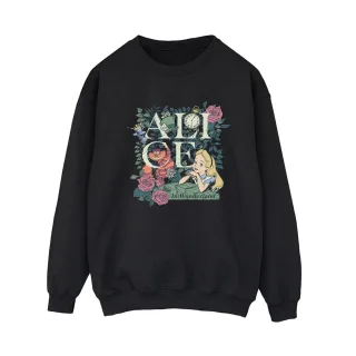 Disney - "Alice In Wonderland Leafy Garden" Sweatshirt für Damen (Schwarz)