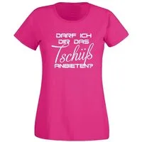 G-graphics T-Shirt Darf ich Dir das Tschüß anbieten? Slim-fit- Damen T-Shirt mit Statement / Spruch als Frontprint