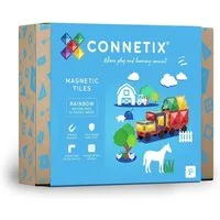 Connetix Kugelbahn CONNETIX Magnetbausteine Regenbogen 24 Stück