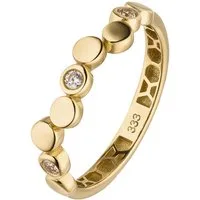 JOBO Goldring Ring Damenring, 333 Gold mit 3 Zirkonia
