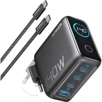 Anker Anker 140W USB C Ladegerät, 4-Port Multi-Geräte Netzteil Netzteil (GaN Ladegerät für MacBook, iPhone 17/16/15 Serie, Galaxy, Pixel)