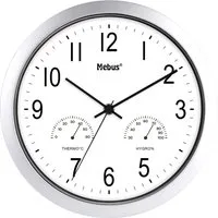 Mebus Wanduhr Mebus 06992 Quarz Wanduhr 25.5 cm Silber