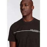 DELMAO T-Shirt Kurzarm, mit coolem Print, Rundhalsausschnitt, aus 100% Baumwolle