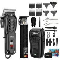 Toomoke Haarschneider Professionelles Haarschneidemaschine Set für Herren,Trimmer, profi Barber Rasierer Herren LED Elektrisch Herrenhaarschneider, für Stylisten und Friseure Grooming Kit,Bart & Körper mit 8 Kämmen