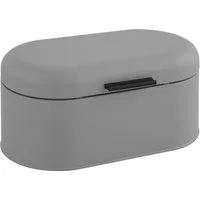 OTTO home Brotkasten Mallua, mit integrierten Lüftungslöchern auf der Rückseite, Edelstahl, (1-tlg), Lebensmittelaufbewahrungsbehälter, Brotbox mit Deckel, Höhe 15,6 cm
