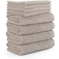 Möve Handtuch Set Superwuschel 100% Premium Cotton Baumwolle, Walkfrottier (8-St), Spar-Set, Made in Germany, Handtuch Set mit Bordüre, einfarbig, weich