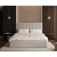 thematys Polsterbett 120x200–180x200 cm – Samt Velours Bett mit Bettkasten & Lattenrost (Optional mit 23 cm Taschenfederkern-Matratze H2, hydraulisches Stauraumbett)