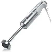 Arendo Stabmixer Pürierstab, Edelstahl, Handmixer, stufenlose Regelung, weiß, 1000 W, Turbotaste, Abnehmbarer Mixfuß, GS-Zertifiziert