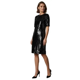 Boss - Shift-Kleid für Damen, Polyester (Schwarz bedruckt)