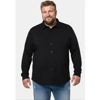 Men Plus Businesshemd Sweat-Overshirt Langarm Hemd Kentkragen
