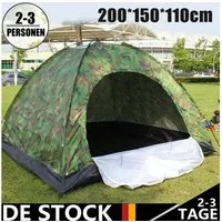 AIMAX Wurfzelt Pop-Up Zelt 2-3 Personen, Wasserdicht, Camping, Trekking, Camouflage