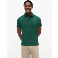Tommy Hilfiger Poloshirt 1985 SLIM POLO Markenstickerei, aus Baumwoll-Piqué