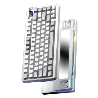 AULA NOVA75 Custom Mechanical Keyboard with 1.14-inch Smart Display Tri-mode 87-Keys Gasket Structure Hot-swap RGB Backl