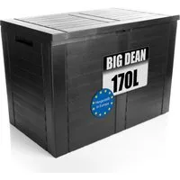 BigDean Gartenbox Auflagenbox Garten 170L mit Stecksystem aus Kunststoff wasserdicht (Packung, 1 St., Aufbewahrungskiste), Wasserdicht, 170L Volumen, Indoor & Outdoor