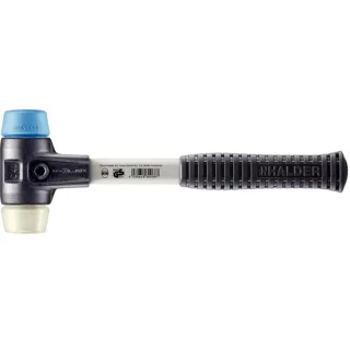 HALDER SIMPLEX - Schonhammer mit verstärktem Tempergussgehäuse und Fiberglasstiel, TPE-soft / Nylon - 3718.040
