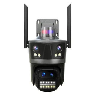 Hiseeu WF114 8MP 4K WiFi IP Camera Outdoor 8x Zoom Four Lens & Three Screen Auto Tracking Home Security CCTV Surveillanc