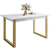 Lookway Esstisch ARTON GOLD II 140 cm ausklappbarer Tisch für 6-8 Personen, Breite: 140-195