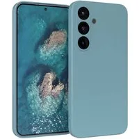 EAZY CASE Handyhülle für Samsung Galaxy S25 Hülle Silikon 6,2 Zoll, TPU Silikon Bumper Case stoßfest Slimcover Schutzhülle Etui Blaugrün