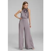 SWING Jumpsuit - Jumpsuit mit Schluppe aus Satin Oberteil in lockerer Passform