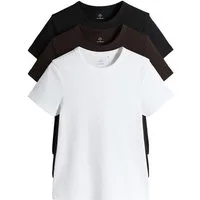 The Set T-Shirt The Set gerippte Kurzarm-T-Shirts, 3er-Pack (3-tlg)