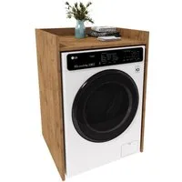 TREND WERK Waschmaschinenumbauschrank für Waschmaschine in Tiefenvarianten: 48 cm und 62 cm (Badschrank Umbauschrank für Waschmaschine & Trockner) Platzsparende Waschmaschinenverkleidung mit Stauraum