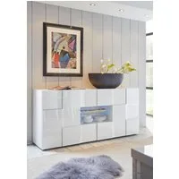 Home affaire Sideboard Dama Breite 181, Kommode 2 Türen u. 2 Schubkästen, Anrichte, Front in 3D-Optik, viel Stauraum, verschiedene Farben