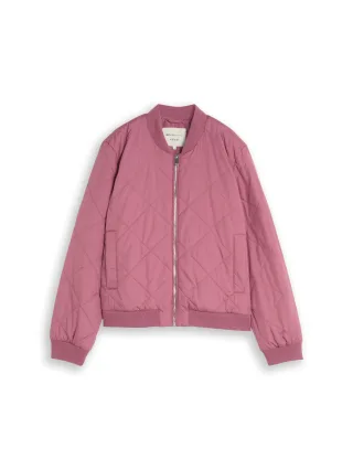 Denim Tom Tailor - Steppjacke mit Bomberkragen dusty berry - Gr. - XXL