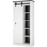Home affaire Regal SHERWOOD, modernes Holz Dekor, mit Scheunentorbeschlag aus Metall, Höhe 201 cm