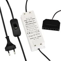 SO-TECH® Transformator 12V / 6, 12, 15, 30 oder 50W LED Trafo (12V /30W Konverter mit Schiebeschalter und 6-fach Verteiler)