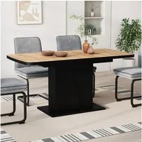Vicco Esstisch Fenaro, Schwarz/Goldkraft Eiche, 120 x 80 cm ausziehbar (1-St)