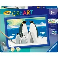 Ravensburger Malen nach Zahlen CreArt, Pinguin-Familie, Made in Europe