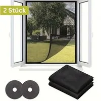 LIVINO Fliegengitter-Gewebe 2er Fliegengitter Fenster 130x150cm Weiß zuschneidbar ohne Bohren, (Mehrteiliges Fenster Netz Set, 2 Stück Fliegengitter Set), Selbstklebend, transparent, zuschneidbar, luftdurchlässig