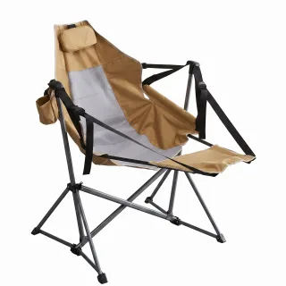 Xmund Portable Folding Swinging Chair 600D Oxford Fabric Adjustable Recline 84x68x112cm Steel Frame Outdoor Camping Gard