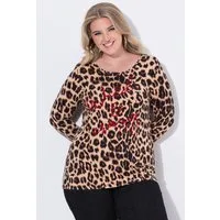 MIAMODA T-Shirt T-Shirt Regular Fit Leo Schriftzug 3/4-Ärmel