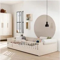 PAIDI Kinderbett LITTLE FLO, vom Baby bis zum Teeni, in mehreren Farben und Breiten (Breite/Länge: 90x200cm + 120X200cm +140x200cm), umbaubar zum Kinder- oder Jugendbett, Bodenbett auch als Sofa nutzbar