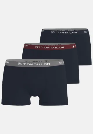 TOM TAILOR BODYWEAR - TOM TAILOR Herren Pants 3er Pack blau-dunkel-multicolor1 - Gr. - M