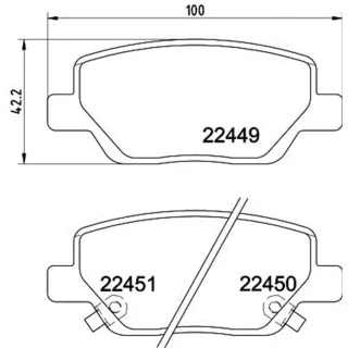 Hella Bremsbel?ge hinten Fiat Tipo 356 8DB355025-861
