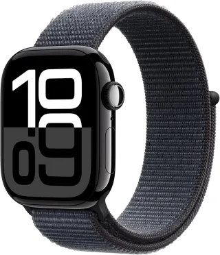 Apple Watch Series 10 [GPS inkl. Sport Loop tinte] 42mm Aluminiumgehäuse diamantschwarz