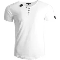 Früchtl T-Shirt mit modischer Knopfleiste