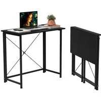 JEOBEST Computertisch Faltbar Tisch, Faltbarer Kleiner Schreibtisch Platzsparend, Klappbar PC Tisch 80 x 45 x 75cm