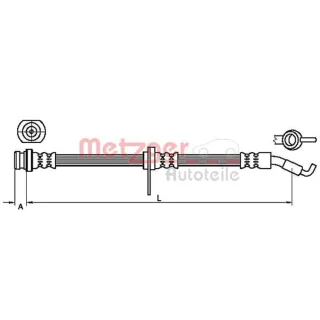 Metzger Bremsschlauch vorne rechts Opel Agila Suzuki Splash Swift