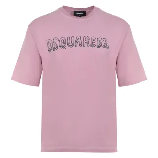 Dsquared2 Best Fade Loose Fit Cartoon Logo T-shirt Dusty Antic Rose