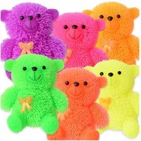 TE-Trend Spielball 6er Set Stressbälle 9 cm leuchtende Bären Squishy Teddybären (6-St., Leuchtet), mit LED