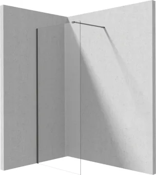 Neuesbad WALK-IN Dusche Wand, Titan 90 CM NB1DEKTJD39P1