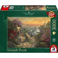 Schmidt Spiele Puzzle Thomas Kinkade Dörfchen am Leuchtturm 59482, 3000 Puzzleteile