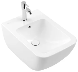 Villeroy & Boch Bidet Venticello 4411 375x560mm mit Überlauf wandh Stone White CeramicPlus, 441100RW 441100RW